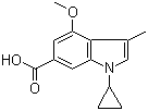 1-Cyclopropyl-4-methoxy-3-methyl-1H-indole-6-carboxylic acid molecular structure (CAS 1039758-80-9)