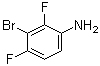 3-溴-2,4-二氟苯胺分子结构 (CAS 103977-79-3)