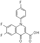 6,7-二氟-1-(4-氟苯基)-1,4-二氢-4-氧代-3-喹啉羧酸分子结构 (CAS 103994-99-6)