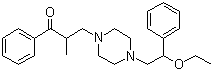structure of CAS# 10402-90-1, Eprazinone;1-(2-Phenyl-2-ethoxy)ethyl-4-(2-benzoyl)propylpiperazine