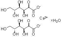 D-arabino-2-Hexulosonic acid calcium salt hydrate (2:1:?) molecular structure (CAS 1040352-40-6)