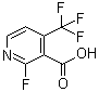 结构式 CAS# 1040681-74-0, 2-氟-4-(三氟甲基)吡啶-3-羧酸