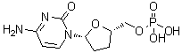 structure of CAS# 104086-76-2, 2',3'-Dideoxy-5'-cytidylic acid;2',3'-Dideoxycytidine 5'-monophosphate; 2',3'-Dideoxycytidine monophosphate; Zalcitabine monophosphate