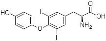 结构式 CAS# 1041-01-6, 3,5-二碘-L-甲状腺素; 3,5-二碘-L-甲状腺原氨酸; O-(对羟基苯基)-3,5-二碘-L-酪氨酸