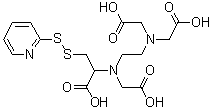 (R)-2,2'-((2-((1-carboxy-2-(pyridin-2-yldisulfanyl)ethyl)(carboxymethyl)amino)ethyl)azanediyl)diacetic acid molecular structure (CAS 1041009-91-9)
