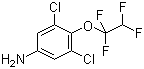 3,5-二氯-4-(1,1,2,2-四氟乙氧基)苯胺分子结构 (CAS 104147-32-2)