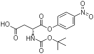 N-叔丁氧羰基-D-天冬氨酸对硝基苯酯分子结构 (CAS 104199-82-8)