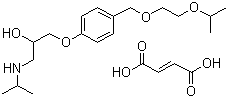 Bisoprolol fumarate molecular structure (CAS 104344-23-2)