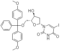 5'-(4,4'-二甲氧基三苯甲基)-5-碘-2'-脱氧尿苷分子结构 (CAS 104375-88-4)