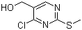 structure of CAS# 1044145-59-6, 4-Chloro-2-(methylthio)-5-pyrimidinemethanol;[4-Chloro-2-(methylthio)pyrimidin-5-yl]methanol