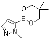 结构式 CAS# 1044851-76-4, 5-(5,5-二甲基-1,3,2-二氧硼杂环己烷-2-基)-1-甲基-1H-吡唑