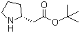 structure of CAS# 104553-43-7, (S)-Pyrrolidin-2-ylacetic acid tert-butyl ester