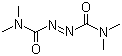structure of CAS# 10465-78-8, N,N,N',N'-Tetramethylazodicarboxamide;1,1'-Azobis(N,N-dimethylformamide); 3-(N,N-Dimethylcarbamoylimido)-1,1-dimethylurea