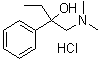 alpha-(Dimethylaminomethyl)-alpha-ethylbenzyl alcohol hydrochloride molecular structure (CAS 104743-23-9)