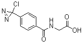 N-[4-(3-Chloro-3H-diazirin-3-yl)benzoyl]glycine molecular structure (CAS 104745-67-7)