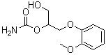 3-(2-甲氧基苯氧基)-1,2-丙二醇 2-氨基甲酸酯分子结构 (CAS 10488-39-8)