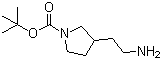 structure of CAS# 1048920-45-1, 3-(2-Aminoethyl)-1-pyrrolidinecarboxylic acid tert-butyl ester