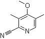 3,5-二甲基-4-甲氧基吡啶-2-甲腈分子结构 (CAS 104916-41-8)