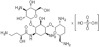 Arbekacin sulfate molecular structure (CAS 104931-87-5)