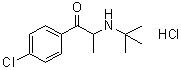 1-(4-Chlorophenyl)-2-[(1,1-dimethylethyl)amino]-1-propanone hydrochloride (1:1) molecular structure (CAS 1049718-72-0)
