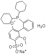2'-(Dicyclohexylphosphino)-2,6-dimethoxy-[1,1'-biphenyl]-3-sulfonic acid sodium salt hydrate (1:1:1) molecular structure (CAS 1049726-96-6)