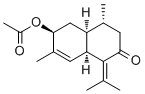 (4R,4aS,6S,8aR)-6-(乙酰基氧基)-3,4,4a,5,6,8a-六氢-4,7-二甲基-1-(1-甲基乙亚基)-2(1H)-萘酮分子结构 (CAS 104975-02-2)