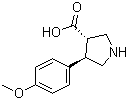 (3S,4R)-4-(4-Methoxyphenyl)pyrrolidine-3-carboxylic acid molecular structure (CAS 1049978-93-9)