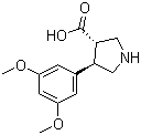 (3S,4R)-4-(3,5-Dimethoxyphenyl)pyrrolidine-3-carboxylic acid molecular structure (CAS 1049980-13-3)