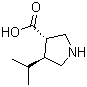 (3S,4S)-4-Isopropylpyrrolidine-3-carboxylic acid molecular structure (CAS 1049980-59-7)