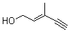 3-甲基-2-戊烯-4-炔-1-醇分子结构 (CAS 105-29-3)