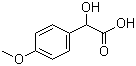 structure of CAS# 10502-44-0, 4-Methoxymandelic acid;2-Hydroxy-2-(4-methoxyphenyl)acetic acid; 4-Methoxyphenylglycolic acid; DL-4-Methoxymandelic acid; p-Methoxymandelic acid