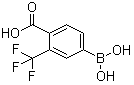 结构式 CAS# 1050424-03-7, 4-硼酸基-2-(三氟甲基)苯甲酸