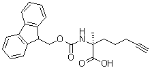 (2S)-2-[[(9H-Fluoren-9-ylmethoxy)carbonyl]amino]-2-methyl-6-heptynoic acid molecular structure (CAS 1050501-65-9)