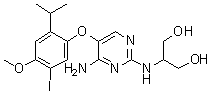 2-[[4-Amino-5-[5-iodo-4-methoxy-2-(1-methylethyl)phenoxy]-2-pyrimidinyl]amino]-1,3-propanediol molecular structure (CAS 1050670-85-3)