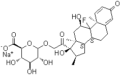 9-Fluoro-11beta,17-dihydroxy-16beta-methyl-3,20-dioxopregna-1,4-dien-21-yl glucosiduronic acid sodium salt molecular structure (CAS 105088-07-1)