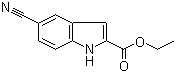 Ethyl 5-cyanoindole-2-carboxylate molecular structure (CAS 105191-13-7)