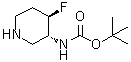 rel-N-[(3R,4R)-4-Fluoro-3-piperidinyl]carbamic acid 1,1-dimethylethyl ester molecular structure (CAS 1052713-46-8)