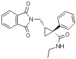 cis-2-[(1,3-Dihydro-1,3-dioxo-2H-isoindol-2-yl)methyl]-N-ethyl-1-phenylcyclopropanecarboxamide molecular structure (CAS 105310-73-4)
