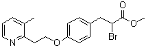 alpha-Bromo-4-[2-(3-methyl-2-pyridinyl)ethoxy]benzenepropanoic acid methyl ester molecular structure (CAS 105355-28-0)