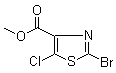 2-溴-5-氯噻唑-4-羧酸甲酯分子结构 (CAS 1053655-63-2)
