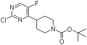4-(2-Chloro-5-fluoro-4-pyrimidinyl)-1-piperidinecarboxylic acid tert-butyl ester molecular structure (CAS 1053657-03-6)