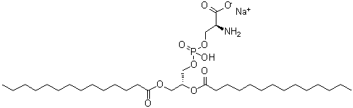 1,2-Dimyristoyl-sn-glycero-3-[phospho-L-serine] sodium salt molecular structure (CAS 105405-50-3)
