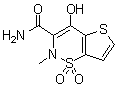 4-羟基-2-甲基-2H-噻吩并[2,3-e]-1,2-噻嗪-3-甲酰胺 1,1-二氧化物分子结构 (CAS 105410-48-8)