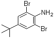 结构式 CAS# 10546-67-5, 2,6-二溴-4-叔丁基苯胺
