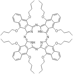 5,9,14,18,23,27,32,36-Octabutoxy-2,3-naphthalocyanine molecular structure (CAS 105528-25-4)