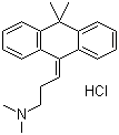 structure of CAS# 10563-70-9, Melitracen hydrochloride ;3-[10,10-Dimethyl-9(10H)-anthrylidene]-N,N-dimethylpropylamine hydrochloride