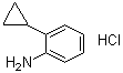 结构式 CAS# 1056454-83-1, 2-环丙基苯胺盐酸盐