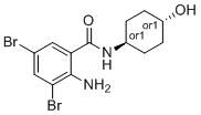 2-amino-3,5-dibromo-N-((1r,4r)-4-hydroxycyclohexyl)benzamide molecular structure (CAS 105735-86-2)