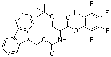 structure of CAS# 105751-13-1, N-9-Fluorenylmethoxycarbonyl-O-tert-butylserine pentafluorophenyl ester