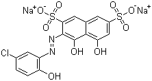 structure of CAS# 1058-92-0, Mordant Blue 13;C.I. 16680; Eriochrome Blue SE; Plasmocorinth B; Disodium 3-(5-chloro-2-hydroxyphenylazo)-4,5-dihydroxynaphthalene-2,7-disulphonate